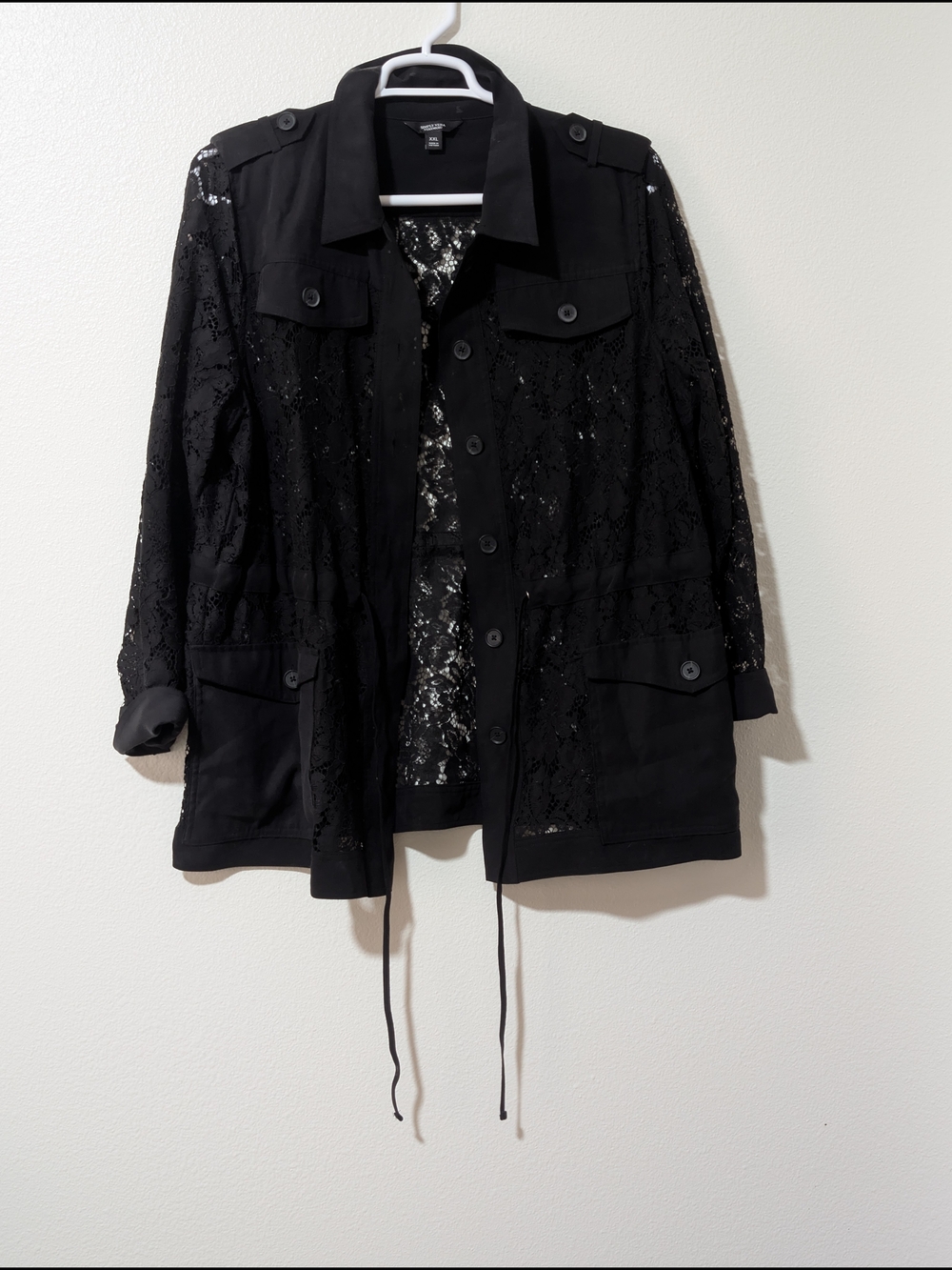 Simply Vera Vera Wang Black Lace Utility Jacket